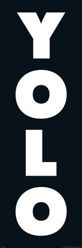 empireposter Motivational YOLO - Bold Letters - Slim-Poster - 30,5x91,5