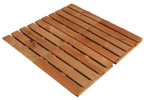 Gartenpirat Holzfliese 50x50 cm Terassenfliese (Braun KDI)