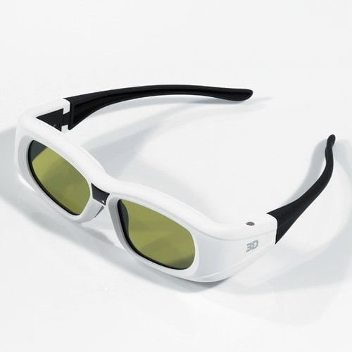 White Rechargeable Active Shutter Glasses for Panasonic 3D TVs