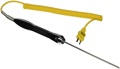 Extech 881603 Type K Immersion Temperature Probe, -58 to 1292F | Immersion probe, -50 to 700C, 39in cable, 6in probe, 3.3mm diameter, Type K mini connector
