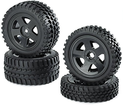 Carson 500900027 - 1:10 Reifen/Felgen-Set All Terrain, Modellbauzubehör, schwarz