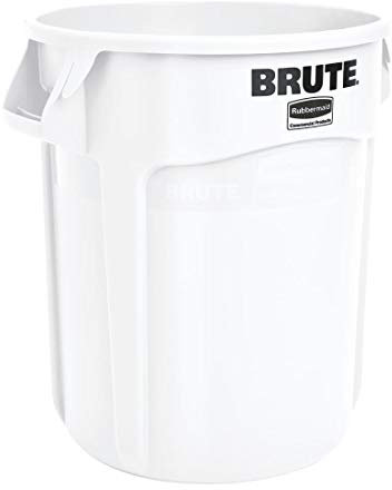 Rubbermaid Commercial Products Commercial FG262000WHT Brute Rond Conteneur 37,9l – Blanc, 75,7 L