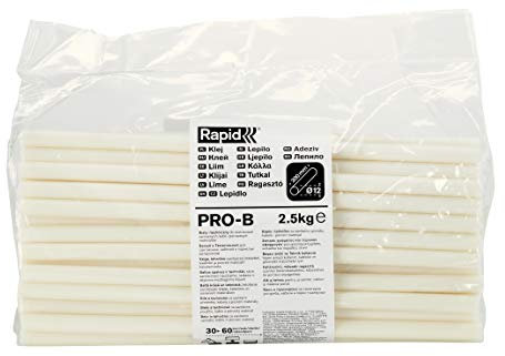 Rapid Heißklebesticks PRO-B, 2,5kg Klebesticks 295mm Länge, Heißkleber für Fliesen und Porzellan, für Heißklebepistole 11mm, 12mm