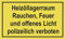 Metafranc Hinweisschild Heizöllagerraum Rauchen, Feuer, offenes Licht verboten - 300 x 200 mm / Beschilderung / Verbotsschild / Warnmarkierung / Sicherheitsmarkierung / Gefahrenhinweis / 500250
