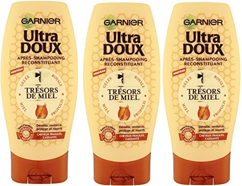 Garnier - Ultra DOUX Trésors de Miel - Conditioner für brüchiges und feines Haar - 3 Stück
