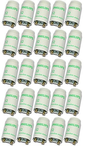 Philips S2 Ecoclick Starter für Leuchtstoffröhren von 4-22 Watt, 25 Stück