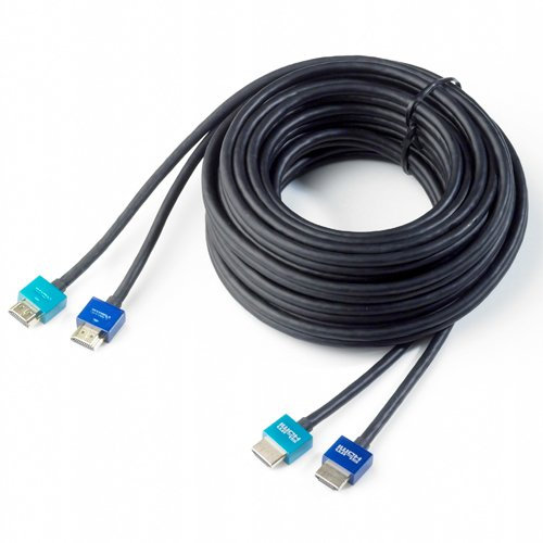 SlimHDMI 7.5m Twin-Twin Cable, The World's Slimmest HDMI Lead? (Gold Plated, 1080p, 3D, High Speed, ARC)