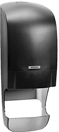 Katrin 92049 Inclusive System Toilettenpapier-Spender mit Rollenfänger, Schwarz