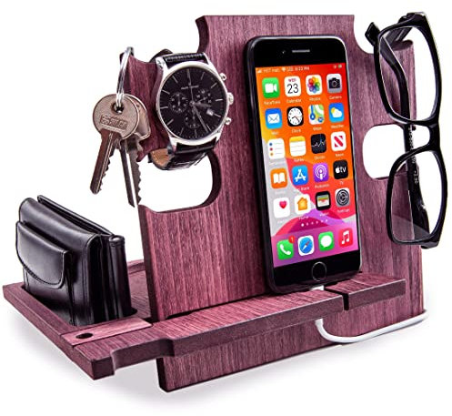 Greta Oto Wooden iphone stand,charging dock,iphone stand,desk organizer,iphone stand holder,phone stand,iphone charging dock,phone holder,iphone stand wood