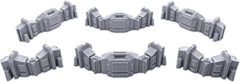 EnderToys Connecting Barricade Wall Set, Terrain Scenery for Tabletop 28mm Miniatures Wargame, 3D Printed and Paintable