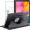 ebestStar - Cover per Samsung Galaxy Tab A 10.1 2019 T510 T515, Custodia Protezione Rotazione 360, Pelle PU, Nero + Vetro Temperato