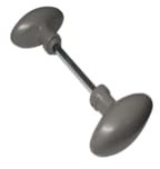 Quincadeco Bouton double ovale gris aluminium