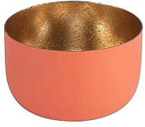 Gift Company Madras Windlicht S Light Coral 170C/Nudegold H5Cm, D8Cm