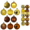 Bronze und Gold 8,1 cm große Weihnachtskugeln – Weihnachtsbaumschmuck Ornamente bruchsichere hängende Kugeln für St. Patrick's Day Ostern Valentinstag Dekorationen Set mit 10 Stück