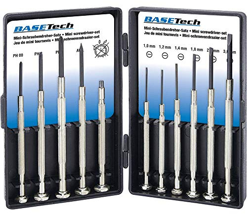 Basetech Für Elektronik und Feinmechanik, für Latelierschrauber, Schlitzschrauber, Kreuzschlitz, Phillips