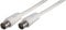 PRO SIGNAL JR9009/1M WHITE-ROHS TV Aerial Lead, Coax Plug to Coax Plug, 1m White