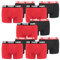 PUMA 10 er Pack Boxer Boxershorts Men Herren Unterhose Pant Unterwäsche, Farbe:786 - Red/Black, Bekleidungsgröße:S