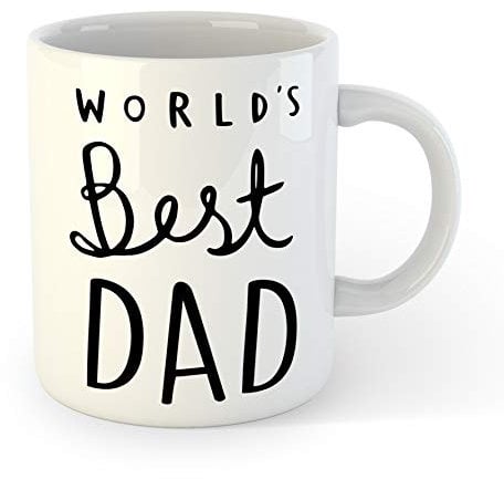 ZOROLUX Gold Worlds Best Dad Mug - Superb Fathers Day - Birthday Gift - Funny Novelty Joke Coffee Mug (White)