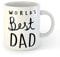 ZOROLUX Gold Worlds Best Dad Mug - Superb Fathers Day - Birthday Gift - Funny Novelty Joke Coffee Mug (White)