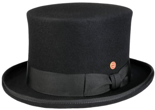 Mayser Mirlino Zylinder Filzhut Handmade Made in EU Herren Damen Sommer Winter schwarz 61 cm