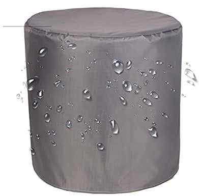 FOGUO Gartenmöbel Abdeckung Rund 130x90cm, Schutzhülle für Gartentisch Wasserdicht, 420D Oxford-Gewebe Abdeckhaube, Winddicht Abdeckplane mit Zugkordel, Möbelsets für Tisch und Stühle