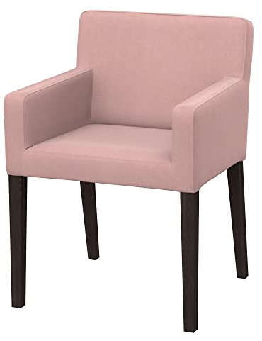 Soferia Stuhlhusse Kompatibel Mit NILS Stuhl Stuhlbezug Cover Einfache Reinigung Allergiefrei Wasserabweisend Majestic Velvet Rosa