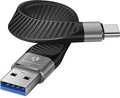 Afterplug Short USB-A to USB-C Cable, 14 cm, 10Gbps, for iPhone 15/16, iPad, MacBook, Samsung Galaxy, Tablets, Laptops, Portable SSD, Android Auto
