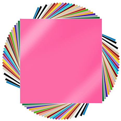 Prime Vinyl 25 Pack Permanent Vinyl Sheets, Self Adhesive Vinyl for Cricut, 12 x 12 inch, 25 Sheets for Home Decor, Logo, Banners, Window Graphics, Cutting Machine