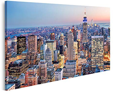 islandburner Bild auf Leinwand New York Stadt Usa Wandbild Poster Kunstdruck Bilder 80x40cm