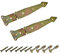 BRESKO 2er Set Werfgehänge Ladenband verzinkt Türband Torscharnier Türscharnier Scharniere Torband Beschlag mit Schrauben (200x80x50 mm)