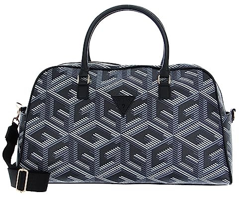 GUESS Wilder Travel Weekender Duffel Bag Black Logo