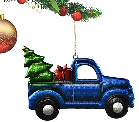 LKW Weihnachtsschmuck | Pickup mit Baumschmuck - Eisen Auto Crafts Anhänger für Weihnachtsbaumdekoration Urlaub Craft Supplies