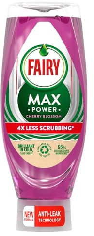 Fairy WUL Max Power Cherry Blossom - 4X Less Scrubbing, 640ml