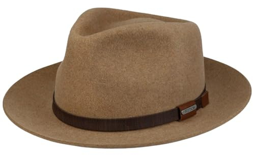Stetson Bellingford Fedora Haarfilzhut Made in EU Herren Herbst Winter