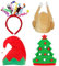 Des bonnets de Noël amusants,Tianher Bonnet de lutin Chapeau de poulet chapeau sapin chapeaux amusants pour adultes,serre-tête drôle de Noël,pour les fêtes Costume