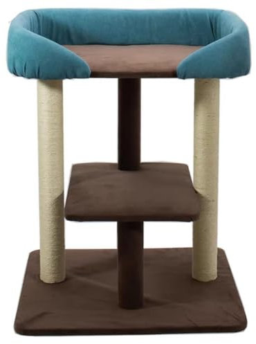 Kratzbaum for Große Katzen, 9 Kg, Robust, Kombination Aus Katzenhaus Und Klettergerüst Mit Jutesäulen, Katzensofa Und Bett