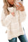 ASOMI Strickpullover Damen Gestreift Kariert: Elegant Rollkragen Pullover Winterpullover Warm Herbst Strickpulli Lässig Rundhals Farbblock Pulli Langarm Mode Übergangspullover 14Beige S