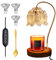 Azrra Candle Warmer Lamp with Bulbs: Dimmable Room Decor Candle Warmer with 3 Wax Warmer Bulbs - Great Home Decor Gifts for Mom - Compatible with All Jar Candles for Scented Wax Melting (Flower)