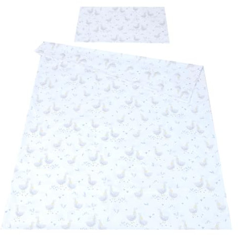 Babylux Bettwäsche Bezug 2 TLG. 100 x 135 cm / 90 x 120 cm Kinderbettwäsche Bettwäsche Kind Bettset Baby Babybettwäsche (131. Gänse, 100 x 135 cm)