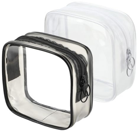 Kleine Kosmetiktasche, 2 Stück Makeup Bag Durchsichtige Reise Kosmetiktasche Kulturbeutel Durchsichtig Kosmetik Organizer Tasche Toiletry Kulturtasche Klein Für Geldbörse Essentials Damen Herren