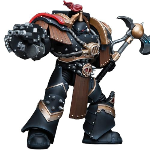 JOYTOY 1/18 Action Figure Warhammer 40k Sons of Horus Justaerin Terminator Squad Justaerin with Carsoran Power Axe 5''Tall Movable Model Collectible Figurine