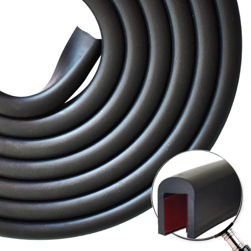 Perfil U Goma para Bordes de 3mm a 4.8mm, EPDM, Resistente a la Intemperie, Perfecto para Aluminio, Madera y Metal. 5 Metros
