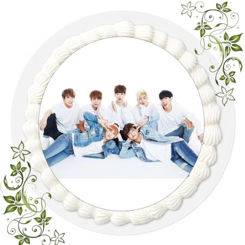 Premium Esspapier Oblate Tortenbild, Essbares Foto für Torten, Tortenaufleger Ø 20cm Bangtan Boys Nr. 1