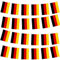 10m Flaggenkette Girlande mit 30 Deutschland Flagge,Oly Flagge Deutschland Fahnenkette Wimpelkette für EM Deko,Deutschland Fanartikel Deutsche Fahne für Oly Deko 2024,Euro Fußball Party