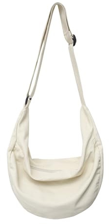 TeeYee Umhängetasche Damen Canvas Halbmondtasche Messenger Bag Herren | Schultertasche Für Arbeit,Hobo für Schule,,Büro,Reisen,Alltag