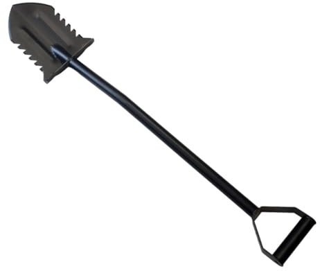 Pala da Scavo Empotec PA-2 per Terreni Duri Acciaio Temperato Nero Metal Detector Alta Qualità Vanga Taglio