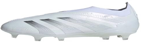 Adidas Predator Elite - Botas de fútbol para suelo firme, sin cordones, Cloud White Silver Metallic Cloud Wh, 40 EU