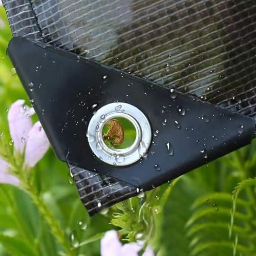 PIPRE 3.3m x 3.6m Telone impermeabile 220g/m², telo in tessuto e protettivo, telone rinforzato occhiellato per barche, legno, piscina, mobili da giardino, auto, antistrappo
