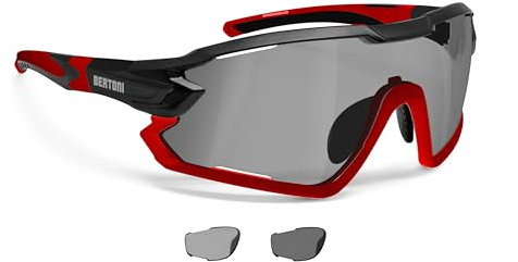 BERTONI Fahrradbrille Sport Sonnenbrille Radbrille MTB mit Sehstärke für Brillenträger mod. QUASAR