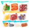 10 Pezzi Sacchetti Freezer, Sacchetti Alimenti Richiudibili, Sacchetti Freezer Riutilizzabili Sacchetti Congelatore, Sacchetti Con Zip Sacchetti per Alimenti per Frutta, Verdura, Carne